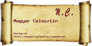 Magyar Celesztin névjegykártya